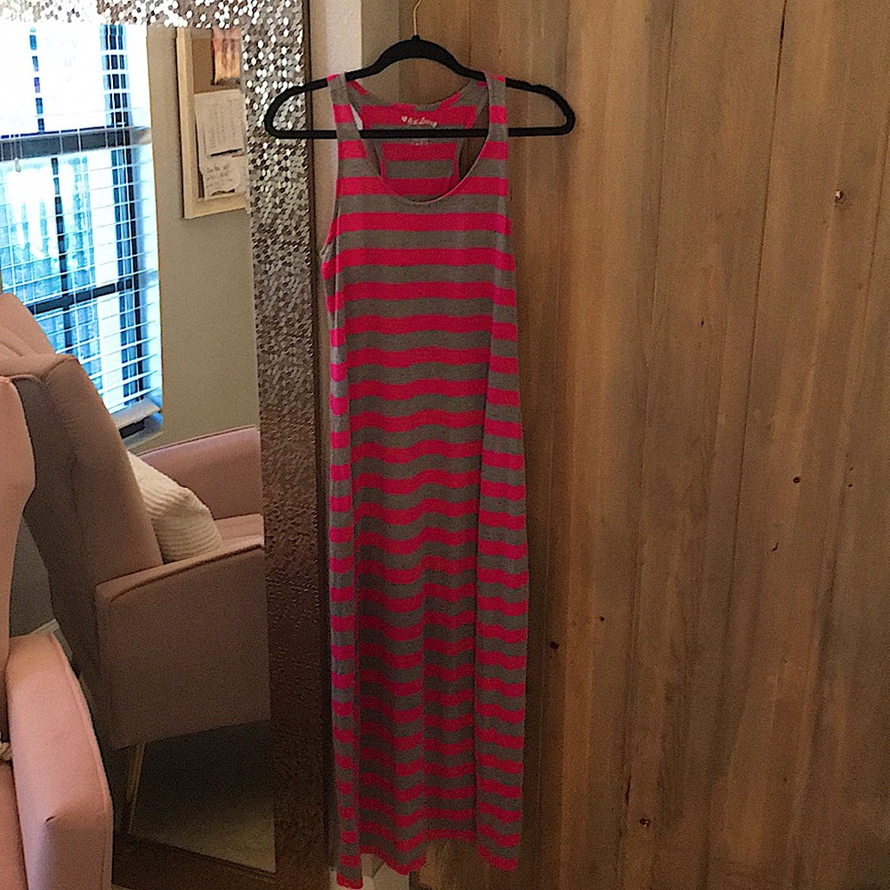 striped maxi dress